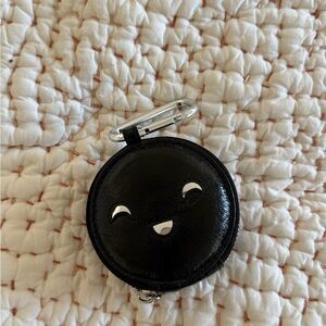 Black Smiley Face Coin Pouch